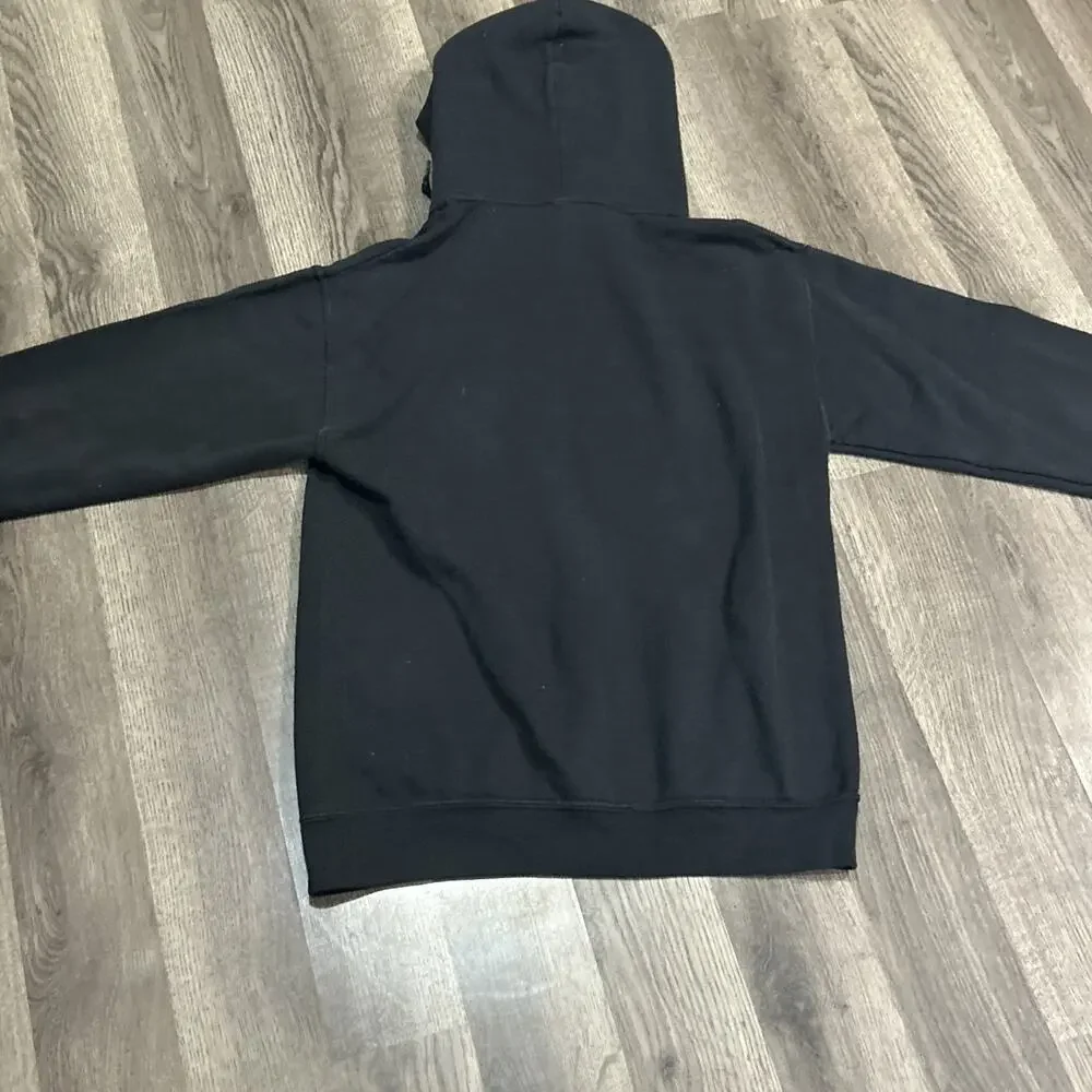 Men’s Small Bowery Supply Co. Black Skeleton Peace Hoodie